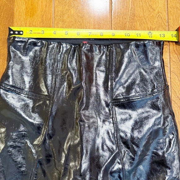 Spanx Faux Patent Leather Leggings Black M - Picture 11 of 12
